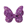 Funkelnde lila Glitzer Schmetterling Haarspange mit bunten Stern Pailletten Mädchen - Schmetterling Farbverlauf Pailletten Stil (57)