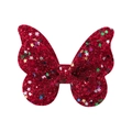 Funkelnde rote Schmetterling Haarspange mit bunten Stern-Pailletten für Mädchen - Schmetterling Farbverlauf Pailletten Stil (58)