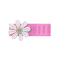 Fermaglio per capelli rosa per neonata con delicato motivo floreale ricamato - Rosa intenso