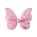 Rosafarben glitzernde Schmetterling Haarspange mit Pailletten für kleine Mädchen - Schmetterling Farbverlauf Pailletten Stil (29)