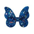 Glitzernde dunkelblaue Schmetterling-Haarklammer mit bunten Stern-Pailletten für Kinder - Schmetterling Farbverlauf Pailletten Stil (60)