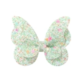 Glitzernde mintgrüne Schmetterling-Haarklammer mit bunten Stern-Pailletten - Schmetterling Farbverlauf Pailletten Stil (51)