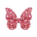 Glitzernde rosenrote Schmetterling-Haarklammer mit bunten Pailletten für kleine Mädchen - Schmetterling Farbverlauf Pailletten Stil (16)