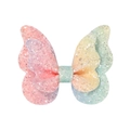 Regenbogen-Glitzer-Haarschleife für Kinder mit funkelnden Pailletten und Textur-Stoff - Schmetterling Farbverlauf Pailletten Stil (17)