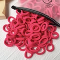 Rosa elastische Haarspangen im mattierten Reißverschlussbeutel für Mädchen - 20er Set / Rosa