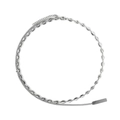 Collana a doppio strato in acciaio al titanio argento con maglie a naso di maiale e ciondolo - Argento