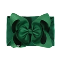 Fascia per neonati verde scuro da 6,3 pollici con un grande fiocco in gros-grain - Verde Scuro (587-027)