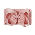 6.3 inch baby nylon headband with dusty pink jacquard bow accessory for infants - Dusty Rose (161-072)