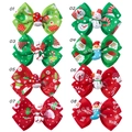 Detailed close-up of 8-piece Christmas hair clips featuring 3D Santa and snowman motifs - 8 Assorted Designs Mix