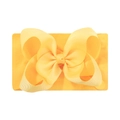 Bright yellow 6.3 inch jacquard baby headband featuring a large rib-knit bow - Bright Yellow (644-076)