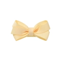 Barrette à cheveux nœud papillon jaune pastel en ruban côtelé pour enfants - Jaune Vif (40)