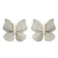 Paire de barrettes à nœuds en tweed vert clair au style vintage élégant pour femmes - Vert (4)