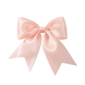 Close-up of pink satin bow hair clip featuring smooth silk texture and neat symmetric knots - 8 / Colour