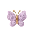Handmade knitted purple butterfly hair clip with gold metallic wire antennae for babies - Light Purple (8)