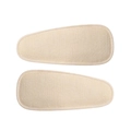 Set of two beige fabric-wrapped BB hair clips with textured woven surface pattern - Beige (1)
