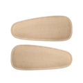 Pair of beige fabric-covered teardrop hair clips with elegant woven texture for women - Nude (3)