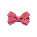 Barrette à cheveux avec nœud en ruban gros-grain rose pour filles ton macaron - Rouge Corail (168)
