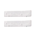 Set of two white lace embroidery hair clips for girls featuring floral linen fabric - White Floral Embroidery Style (1)