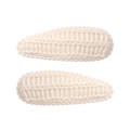 Coppia di fermagli per capelli BB in maglia bianco crema con elegante treccia - crema