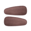 Pair of brown fabric BB hair clips with woven texture for women and girls - Dark Coffee (8)