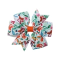Lazo para el pelo de niña con estampado de margaritas en cinta de grosgrain y motivos coloridos - Estampado Floral Acuarela (3)