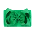 Bright green large jacquard bow headband for infants made of soft high-stretch nylon fabric - Bright Green (552-012)