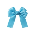 Barrette à cheveux avec nœud en satin bleu clair et longs rubans pour filles - Bleu Ciel (7)