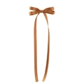 Elegant brown ribbon bow hair clip with long tassel streamers for girls and women - Brown Style (2)