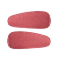 Set of two dark red fabric wrapped teardrop BB hair clips with woven texture - Dark Red