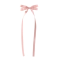 Elegant pink satin bow hair clip with long ribbons for girls, perfect hair accessory - Pink Style(8)