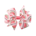 Nœud pour cheveux rose pour filles avec motif mignon de pastèque et lettrage - Imprimé Pastèque Rose (8)