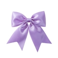 Elegant lavender purple satin bow hair clip for girls with a classic double-loop design - Lavender
