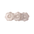 Fermaglio per capelli con tre fiori all'uncinetto beige ricamati a mano delicati - Fiore all'Uncinetto Beige Chiaro Fatto a Mano (11)