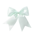 Pastoral style mint green satin bow hair clip for girls featuring a polished ribbon finish - Mint Green