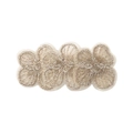 Golden lace embroidery flower hair clip with four-leaf pattern on white mesh base - Gold Style (2)