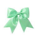 Mint green satin bow hair clip for girls with a smooth finish and a swallowtail design - Mint Green