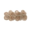 Champagne lace embroidered flower hair clip with four petals for elegant girls - Champagne Gold Style (3)
