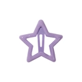 Y2K purple star-shaped hollow metal BB hair clip with glossy candy color finish - Purple