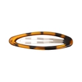 Klassische ovale Haarspange mit Leopardenmuster in Schildpatt-Optik und Silbermetall - Helles Schildpatt-Oval (4)