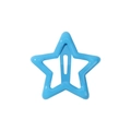 Y2K star-shaped BB hair clip for kids in sky blue lacquered metal finish - Light Blue (7)