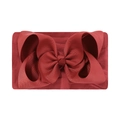 Vibrant red 6.3-inch jacquard bow baby headband with stretchy nylon band for kids - Red (780-080)