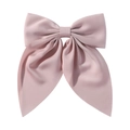 Elegant oversized light pink bow hair clip for girls featuring soft matte fabric texture - Light Pink