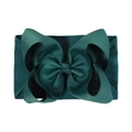 Deep green 6.3-inch oversized grosgrain ribbon bow headband for infants and babies - Dark Green (593-028)
