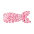 Pinza para el pelo cola de sirena rosa con purpurina y lentejuelas para niñas - Rosa Sólido (7)