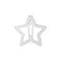 Y2K star-shaped hair clip for girls with glittery white finish and hollow design - Glitter White (41)