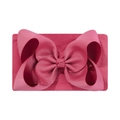 Deep pink 6.3 inch jacquard baby headband with a large ribbed texture bow and nylon band - Dark Pink (168-168)