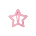 Pink star-shaped BB hair clip with glitter finish and candy color Y2K aesthetic design - Glitter Coral (43)