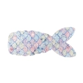 Pinza de pelo de cola de sirena con lentejuelas brillantes y degradado de color macaron - Arcoíris Rosa Azul Amarillo Blanco (9)