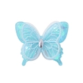 Barrette papillon en dentelle bleue avec paillettes et cristal pour petite fille - Bleu (7)