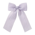 Détail du nœud papillon en coton et lin lavande avec ruban à texture scintillante - Style Texturé Violet Lavande (25)